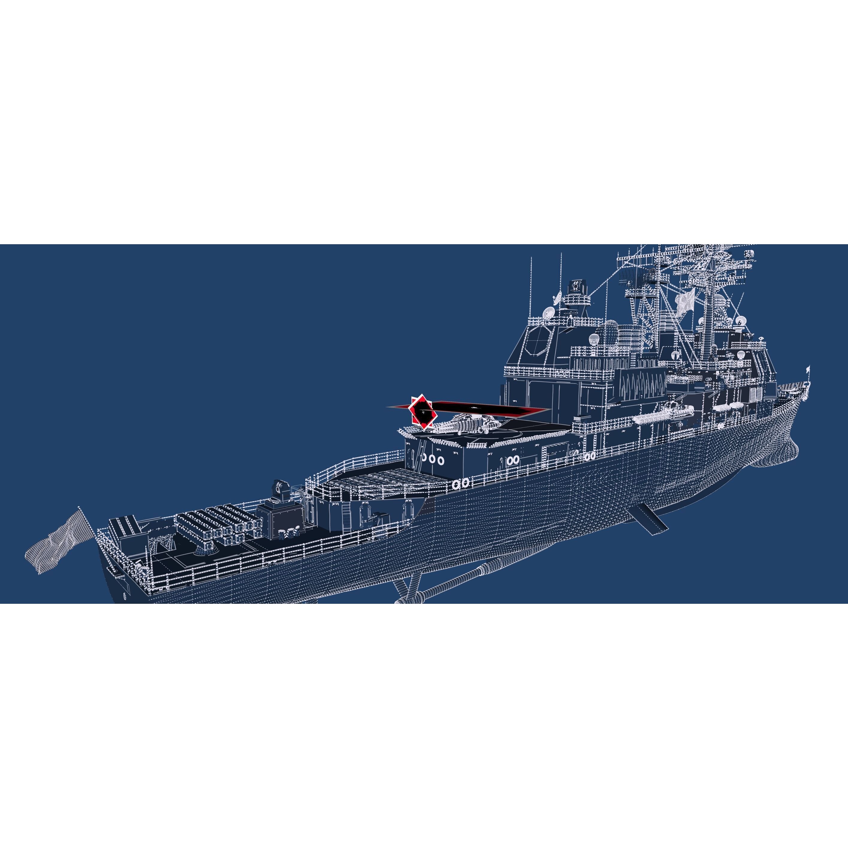 Ticonderoga Class Cruiser - Game-Ready 3D Model - View 37