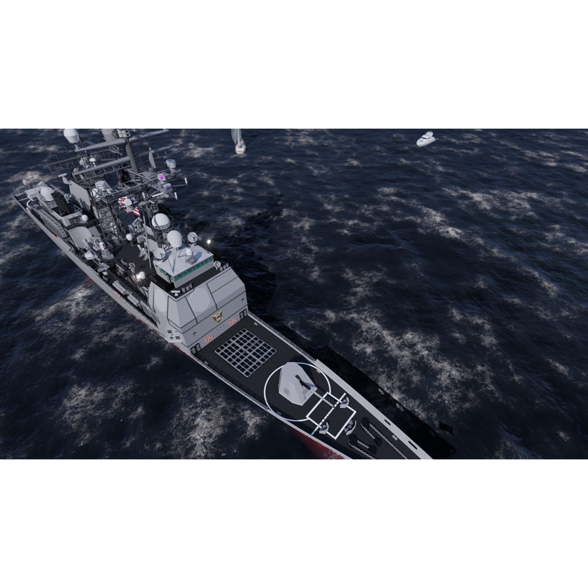 Ticonderoga Class Cruiser - Game-Ready 3D Model - View 7