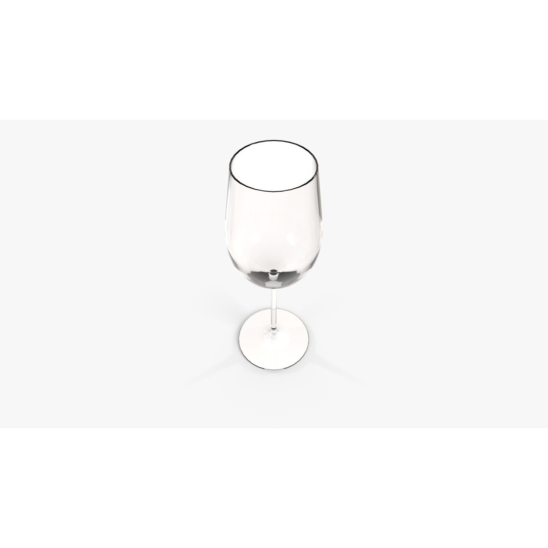 Zinfandel Glass 3D Model – Low Poly Kitchenware, FBX, OBJ, Blender - View 4