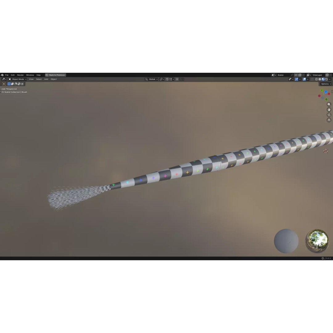 Artistic Paintbrush 3D Model – Round PBR Asset, FBX, OBJ, Blender - View 11