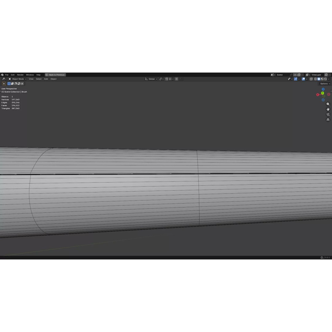 Artistic Paintbrush 3D Model – Round PBR Asset, FBX, OBJ, Blender - View 16