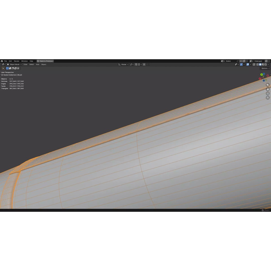 Artistic Paintbrush 3D Model – Round PBR Asset, FBX, OBJ, Blender - View 17