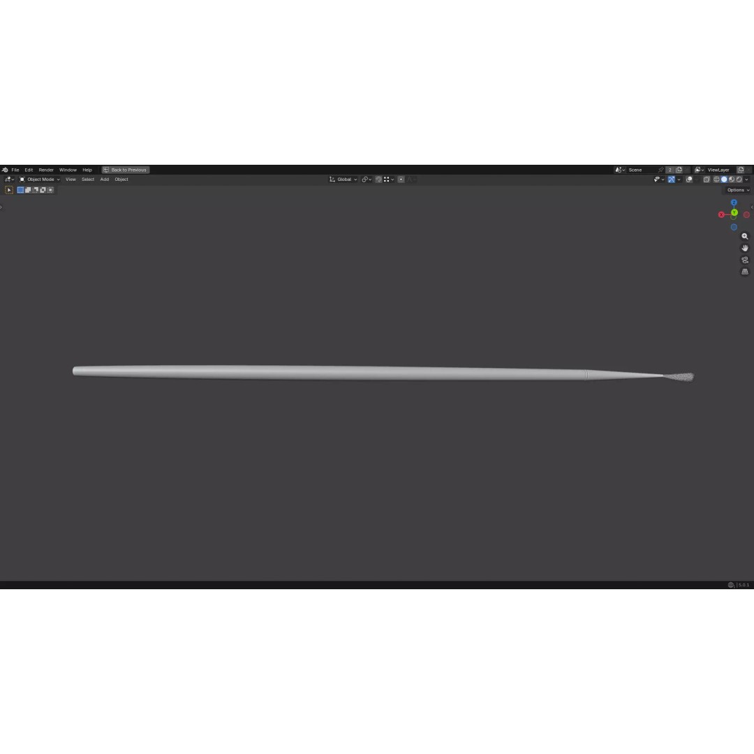 Artistic Paintbrush 3D Model – Round PBR Asset, FBX, OBJ, Blender - View 18