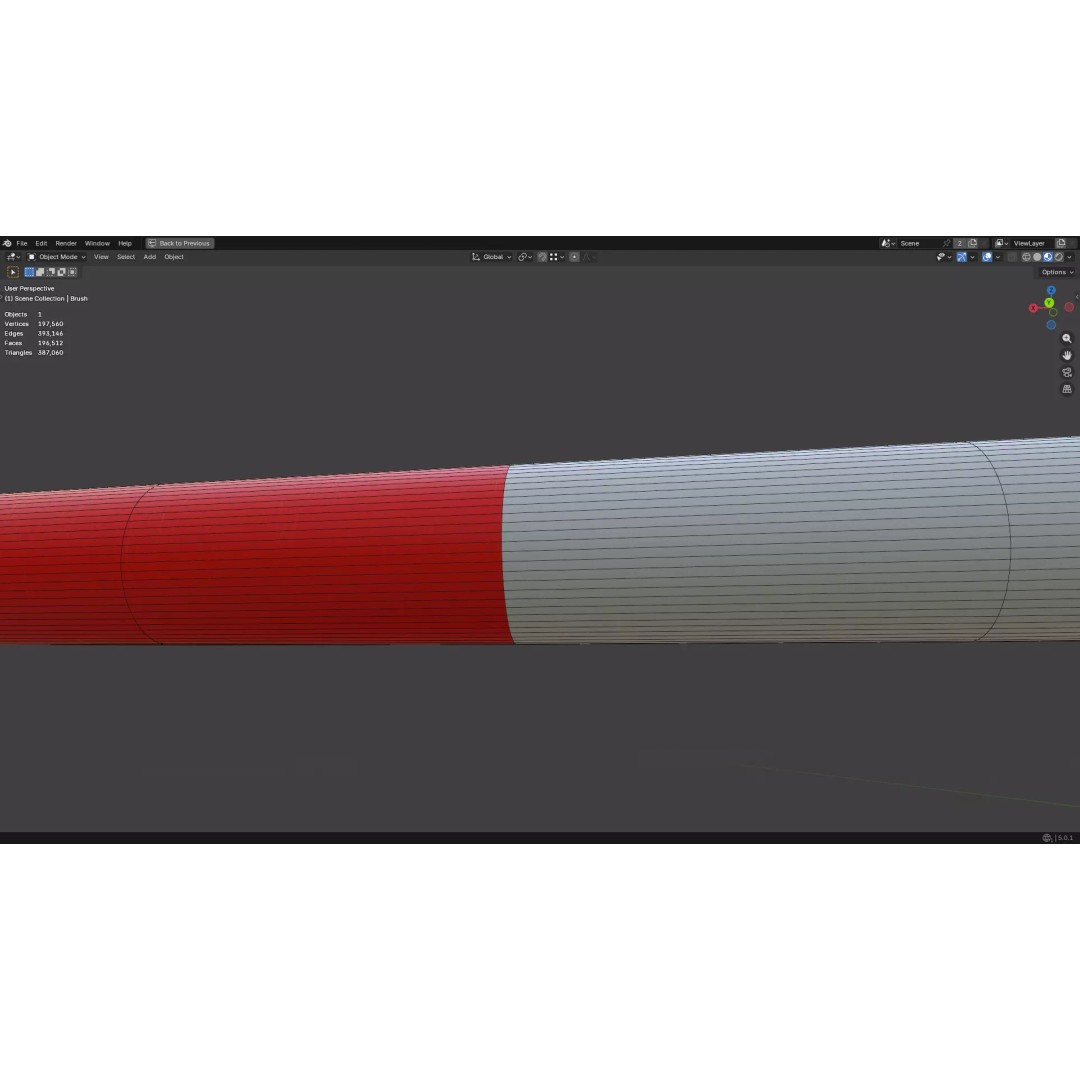 Artistic Paintbrush 3D Model – Round PBR Asset, FBX, OBJ, Blender - View 19