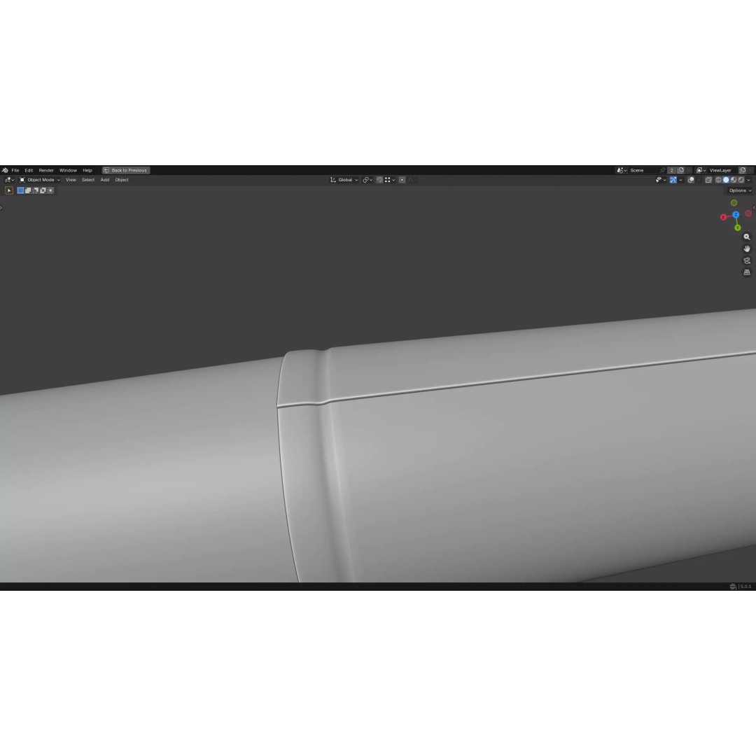 Artistic Paintbrush 3D Model – Round PBR Asset, FBX, OBJ, Blender - View 21