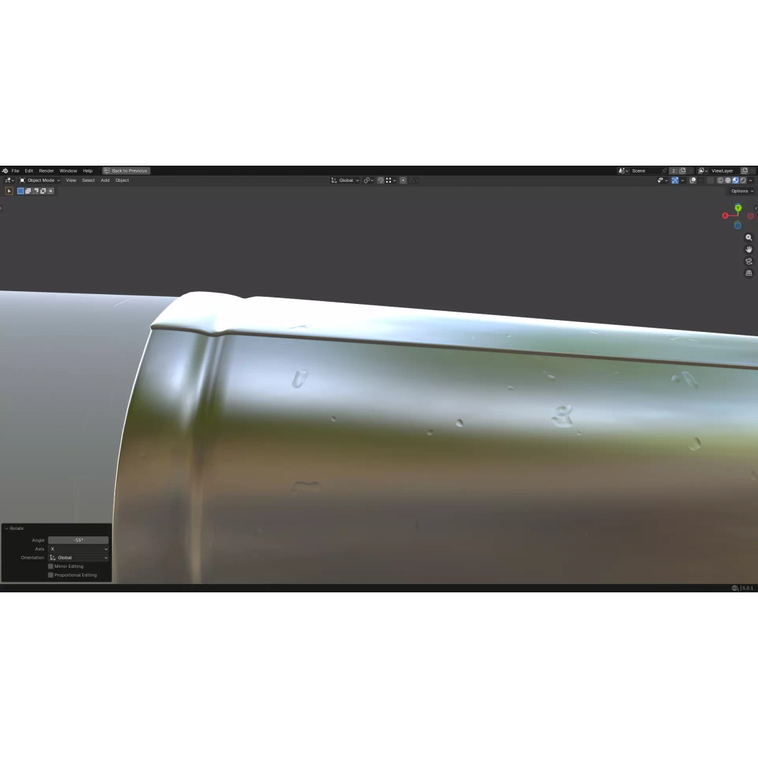 Artistic Paintbrush 3D Model – Round PBR Asset, FBX, OBJ, Blender - View 24