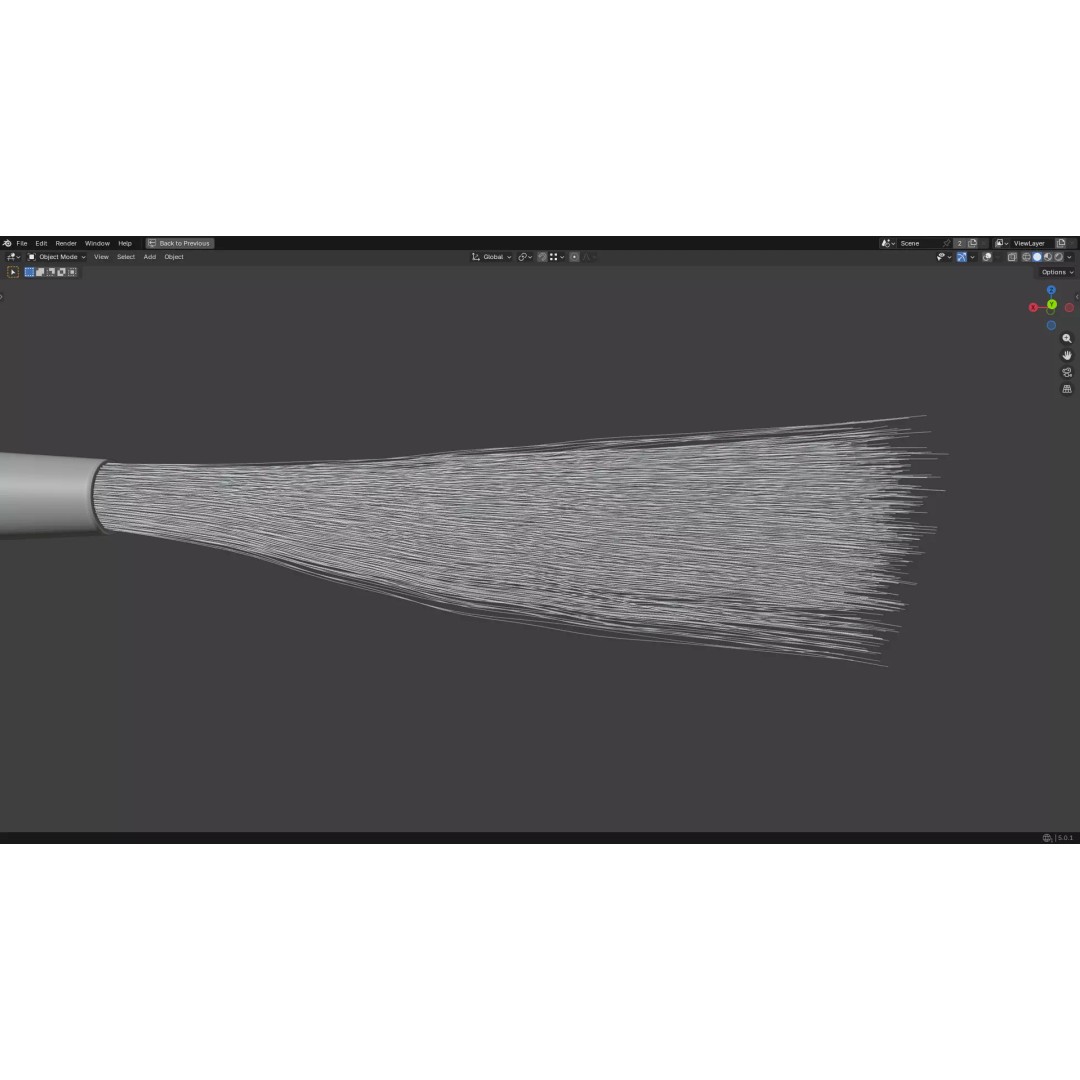 Artistic Paintbrush 3D Model – Round PBR Asset, FBX, OBJ, Blender - View 28