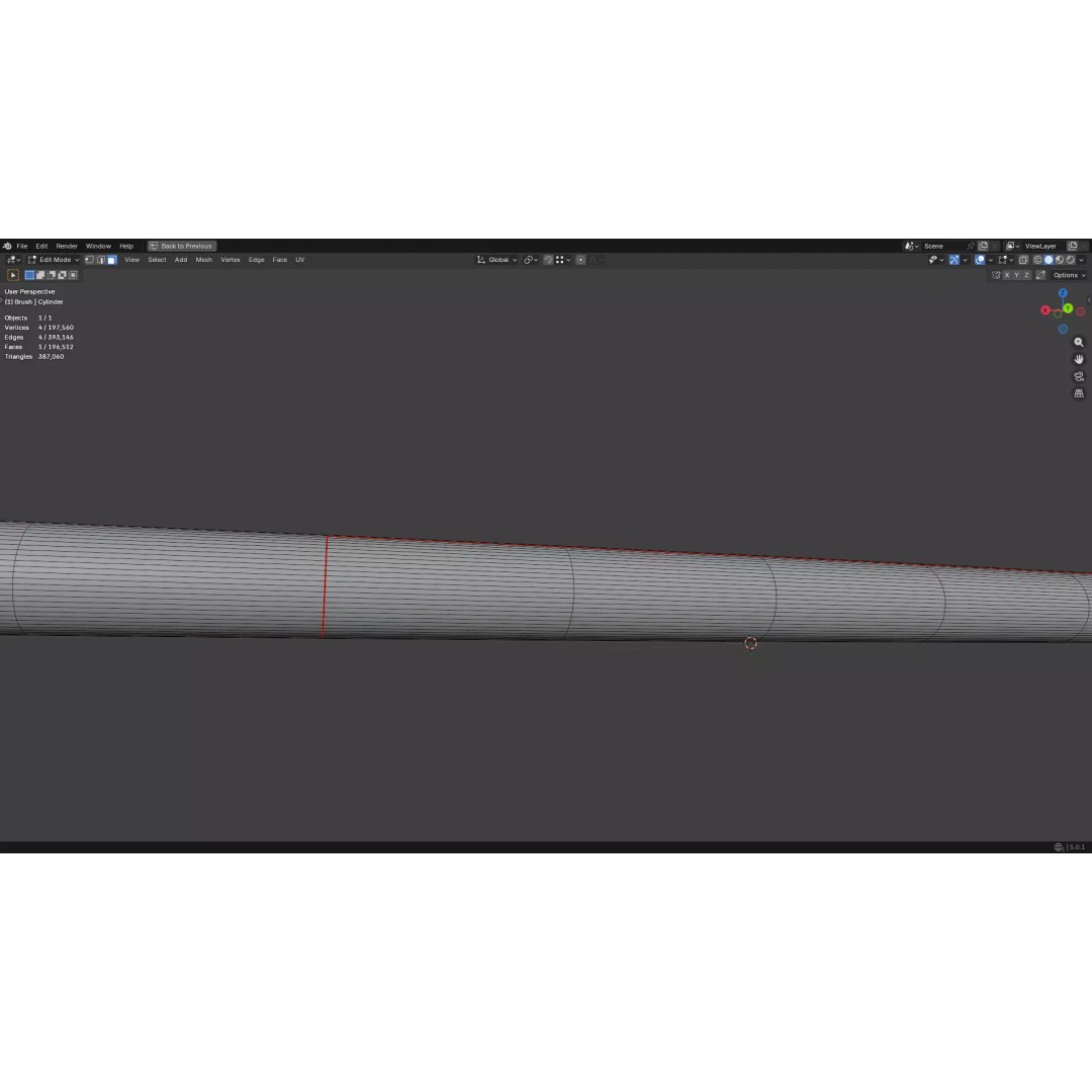 Artistic Paintbrush 3D Model – Round PBR Asset, FBX, OBJ, Blender - View 30