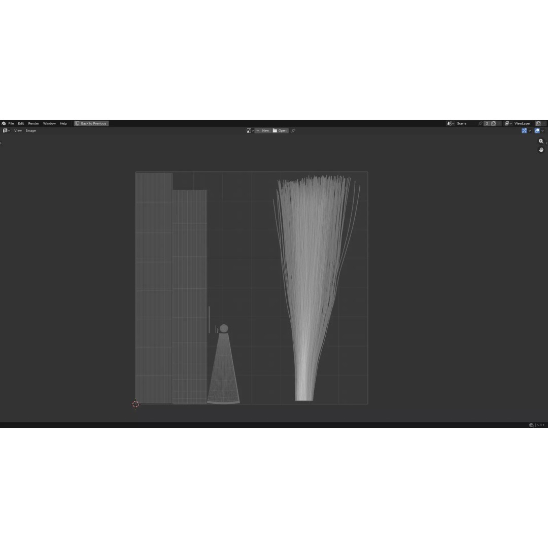 Artistic Paintbrush 3D Model – Round PBR Asset, FBX, OBJ, Blender - View 6