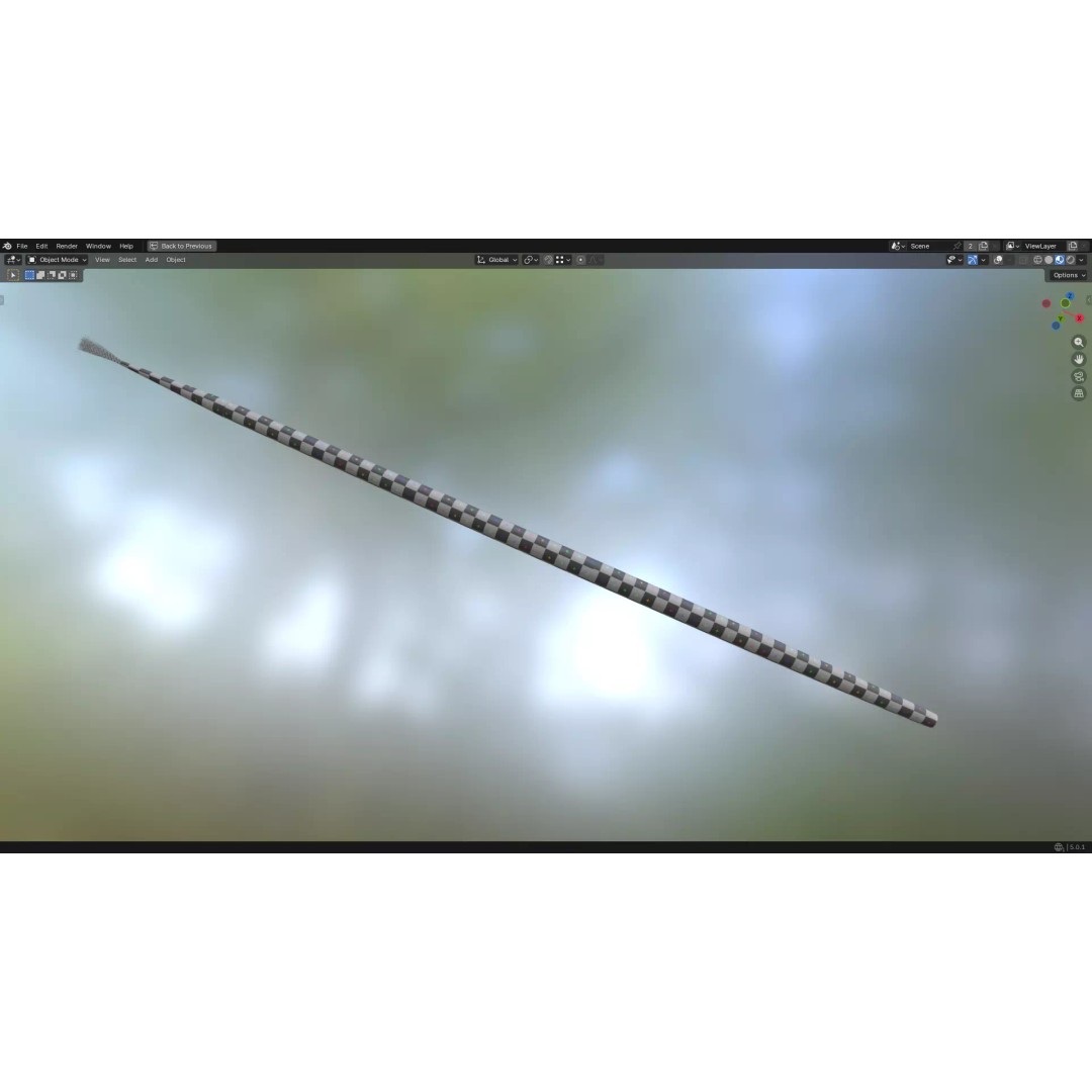 Artistic Paintbrush 3D Model – Round PBR Asset, FBX, OBJ, Blender - View 8