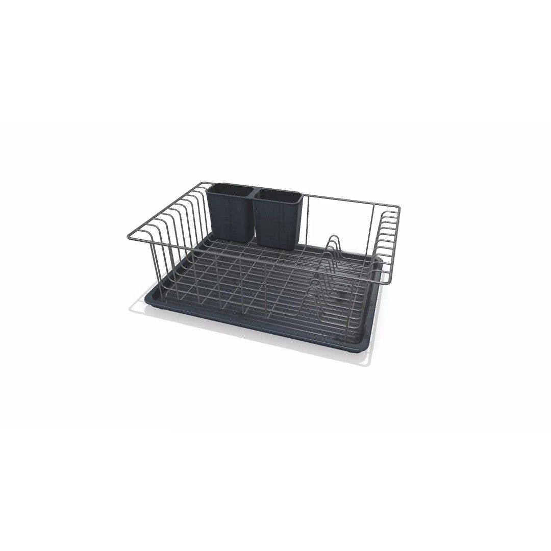 Old Dish Rack 3D Model – Low Poly PBR Kitchenware, FBX, OBJ - View 3
