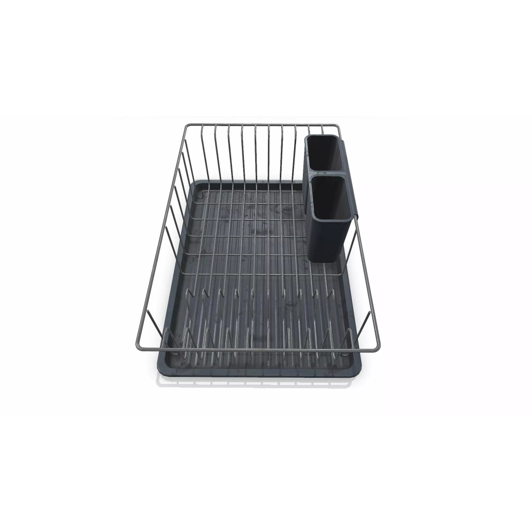 Old Dish Rack 3D Model – Low Poly PBR Kitchenware, FBX, OBJ - View 8