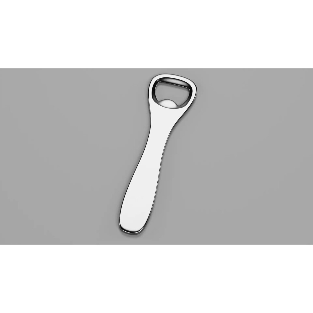 Manual Steel Bottle Opener 3D Model – Clean Design, PBR Textures - View 2