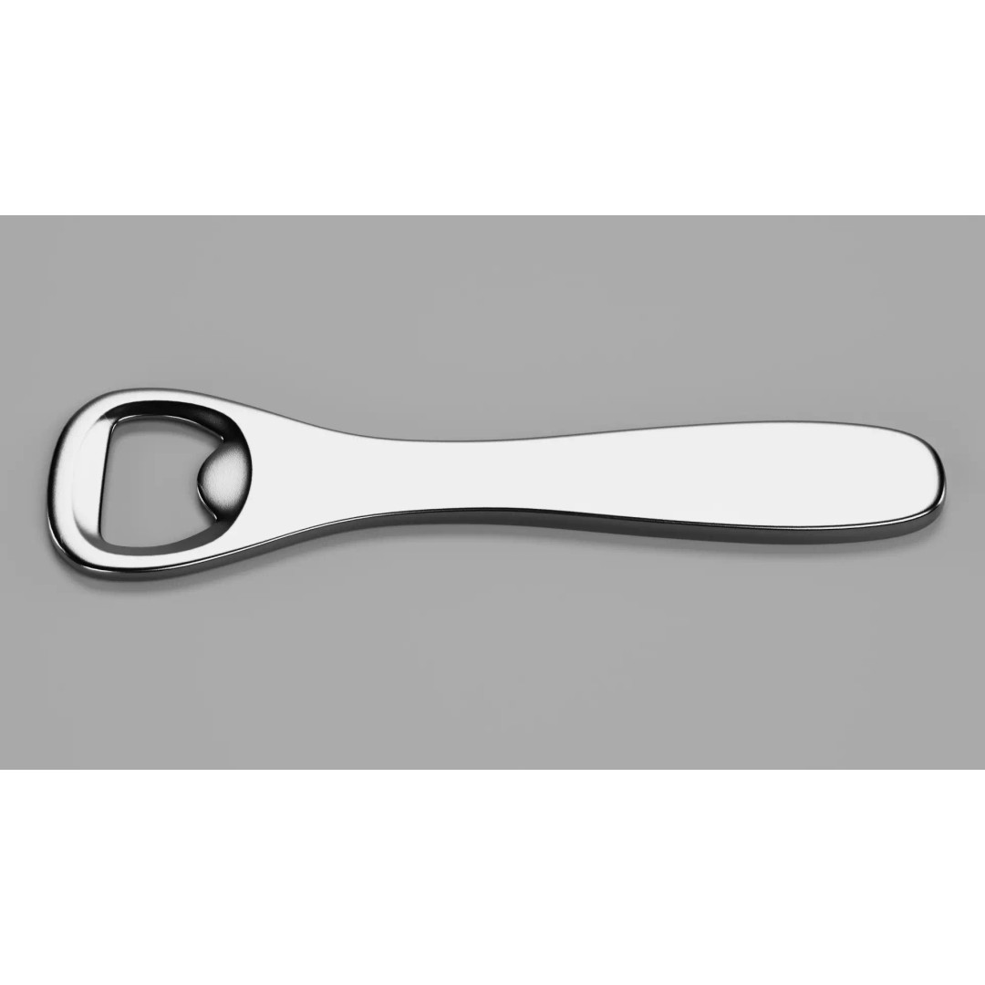 Manual Steel Bottle Opener 3D Model – Clean Design, PBR Textures - View 4