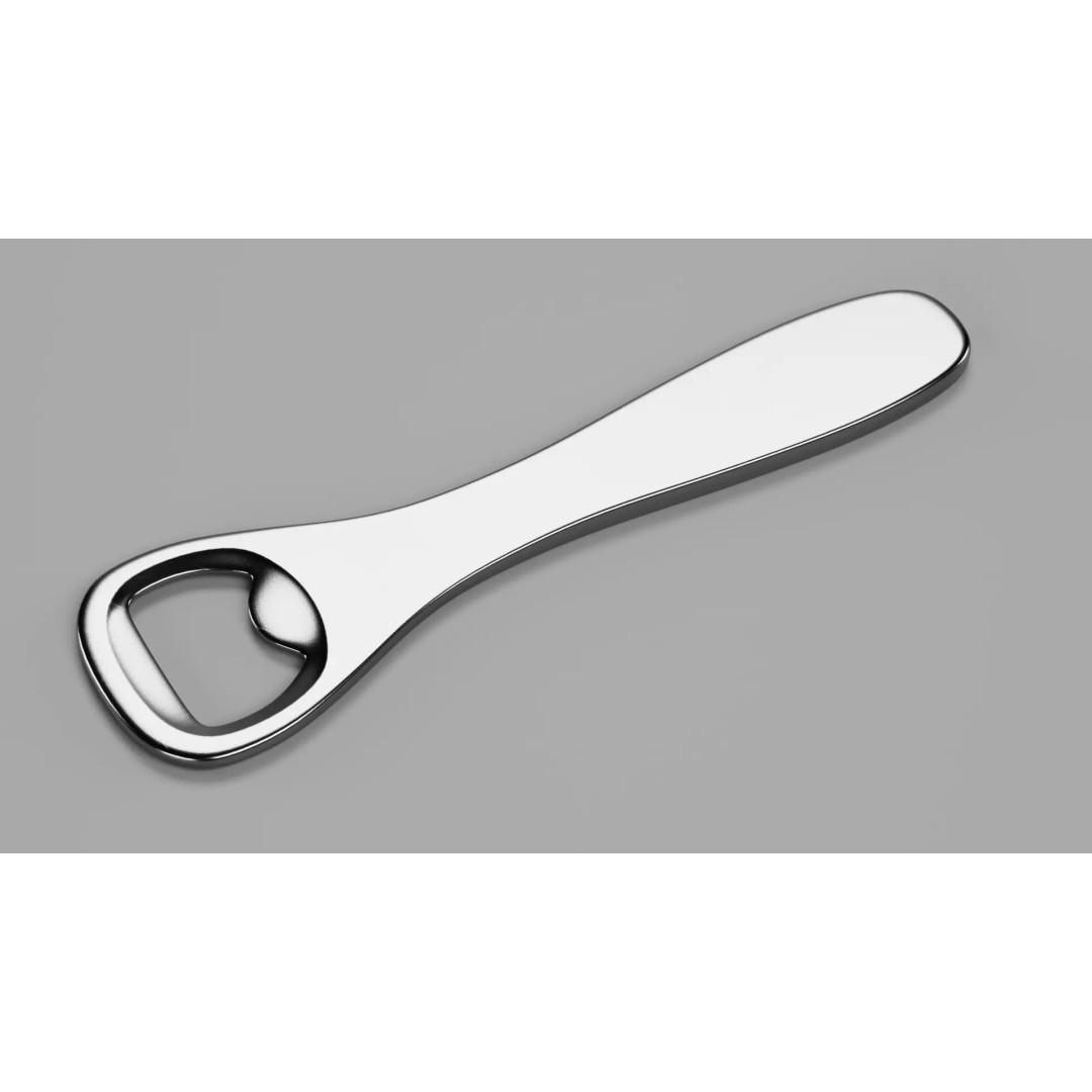Manual Steel Bottle Opener 3D Model – Clean Design, PBR Textures - View 5