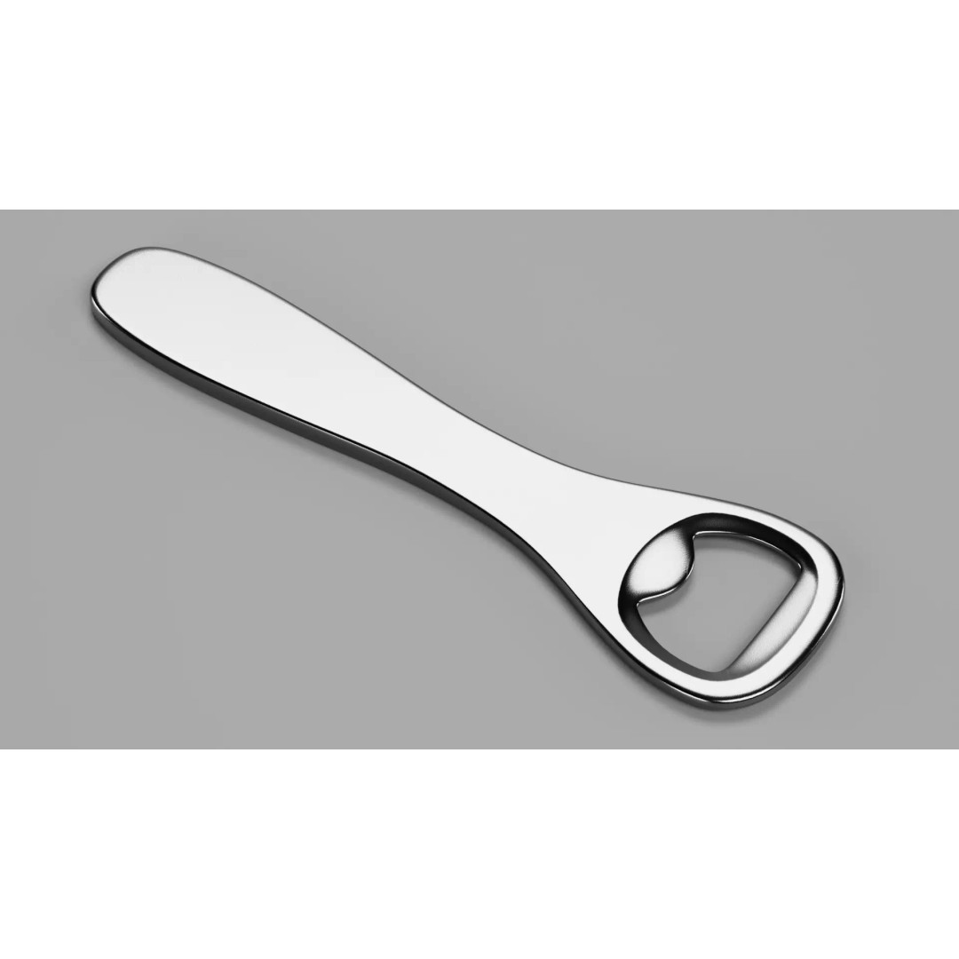 Manual Steel Bottle Opener 3D Model – Clean Design, PBR Textures - View 6
