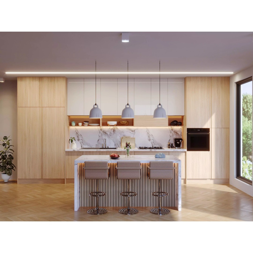 Modern Kitchen 3D Model – Photorealistic Design for Archviz, FBX, OBJ - View 2