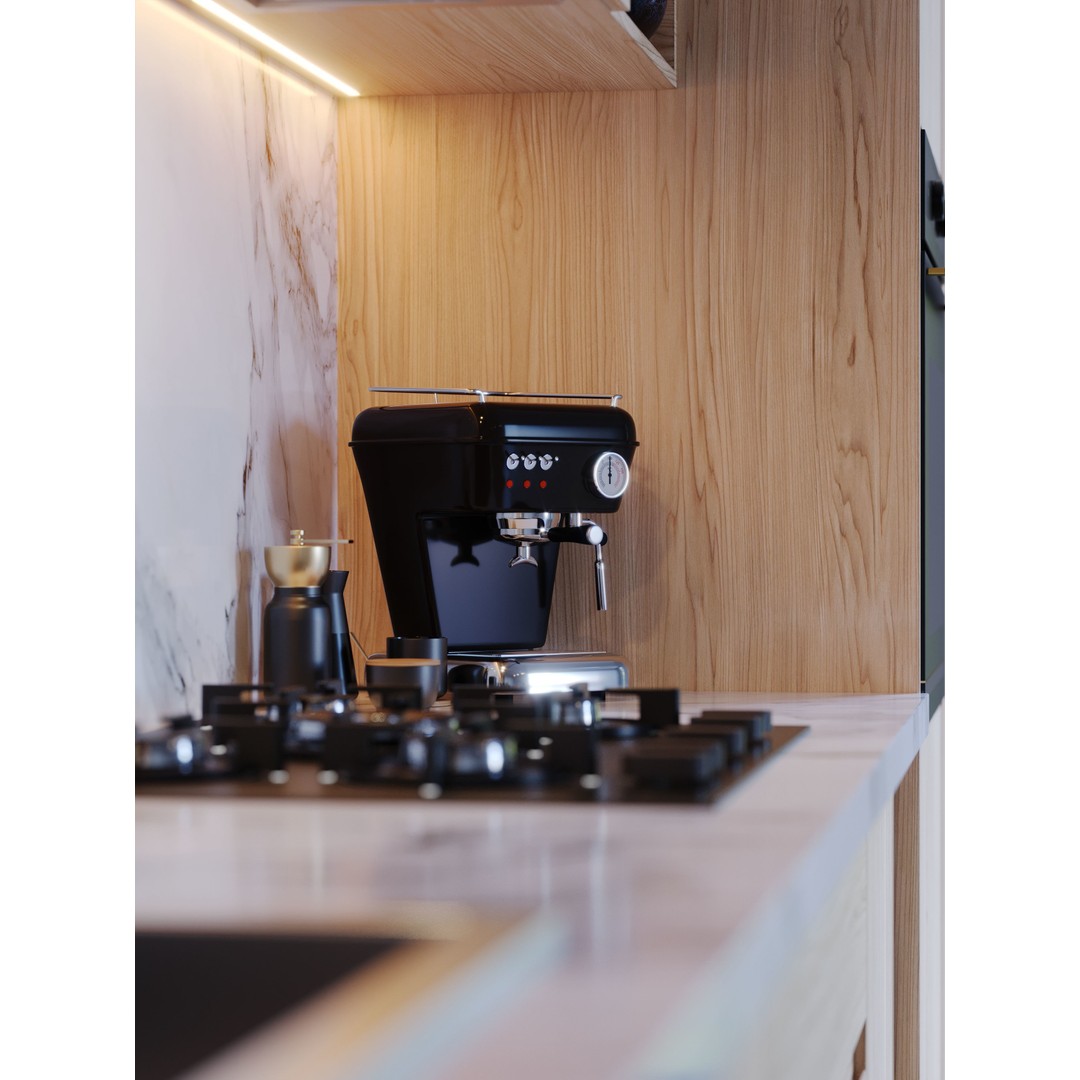 Modern Kitchen 3D Model – Photorealistic Design for Archviz, FBX, OBJ - View 4