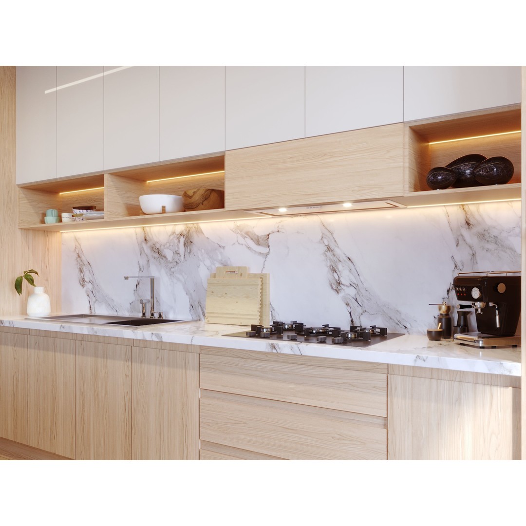 Modern Kitchen 3D Model – Photorealistic Design for Archviz, FBX, OBJ - View 5