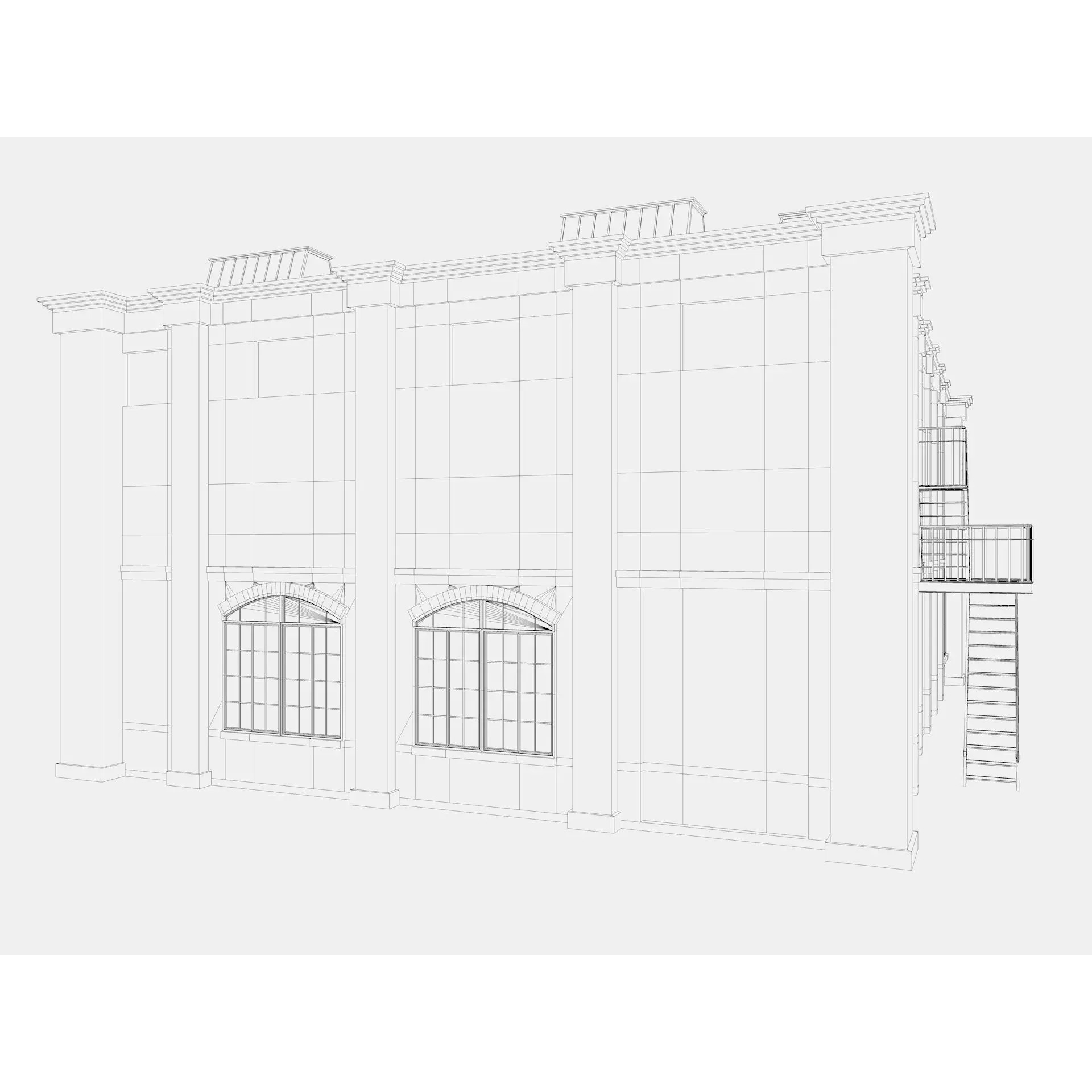 Factory Building - Low-Poly Game-Ready 3D Model - View 10