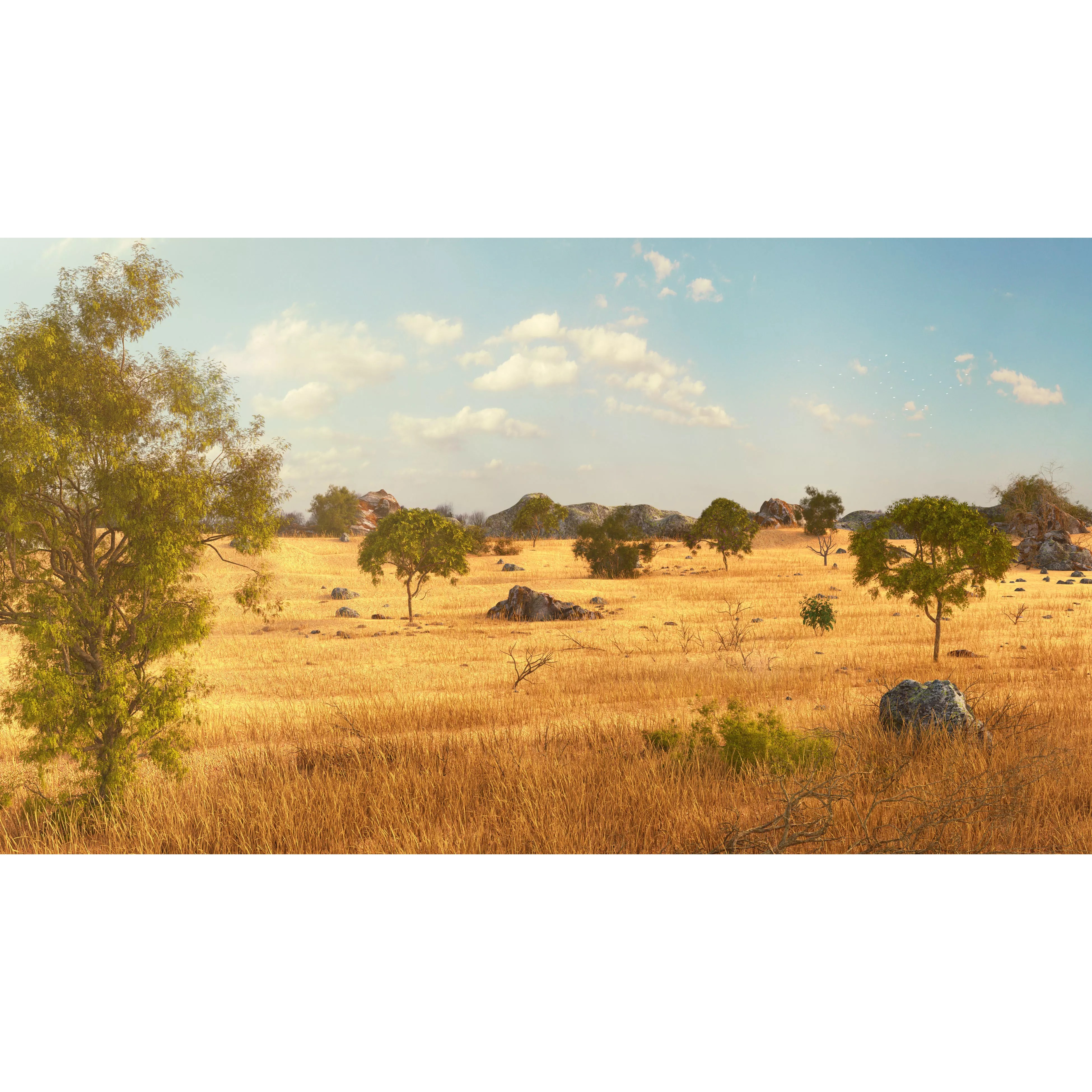 Savannah Environment - Game-Ready 3D Model - View 2