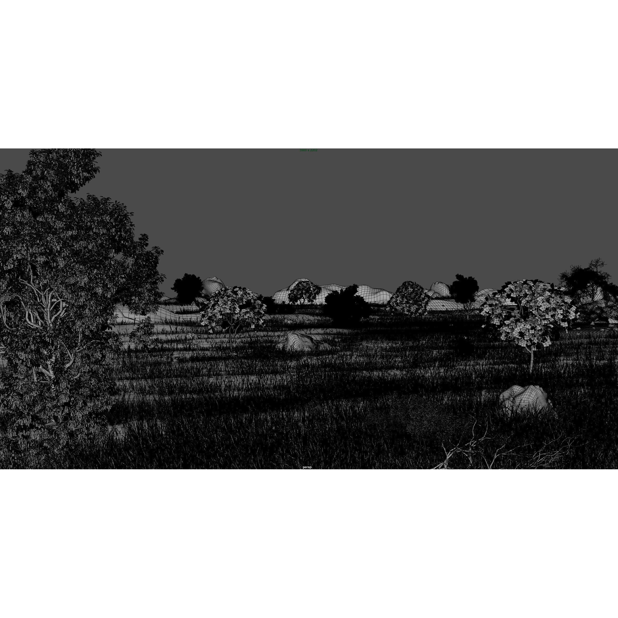 Savannah Environment - Game-Ready 3D Model - View 3