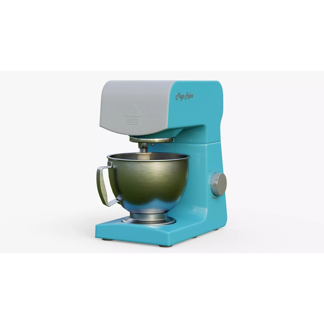 Electric Kitchen Mixer 3D Model – Low Poly Game Ready PBR Asset, FBX - View 2