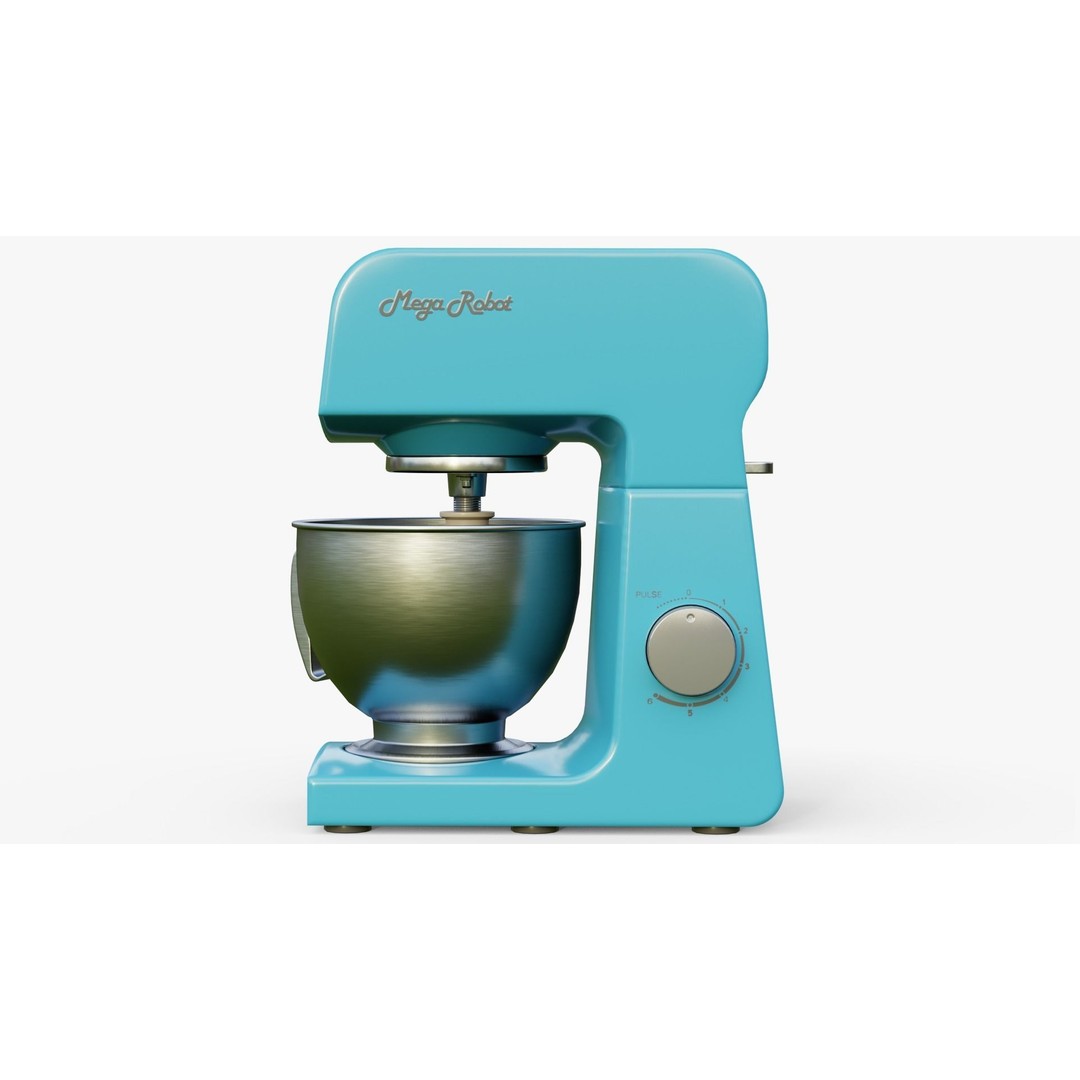 Electric Kitchen Mixer 3D Model – Low Poly Game Ready PBR Asset, FBX - View 4