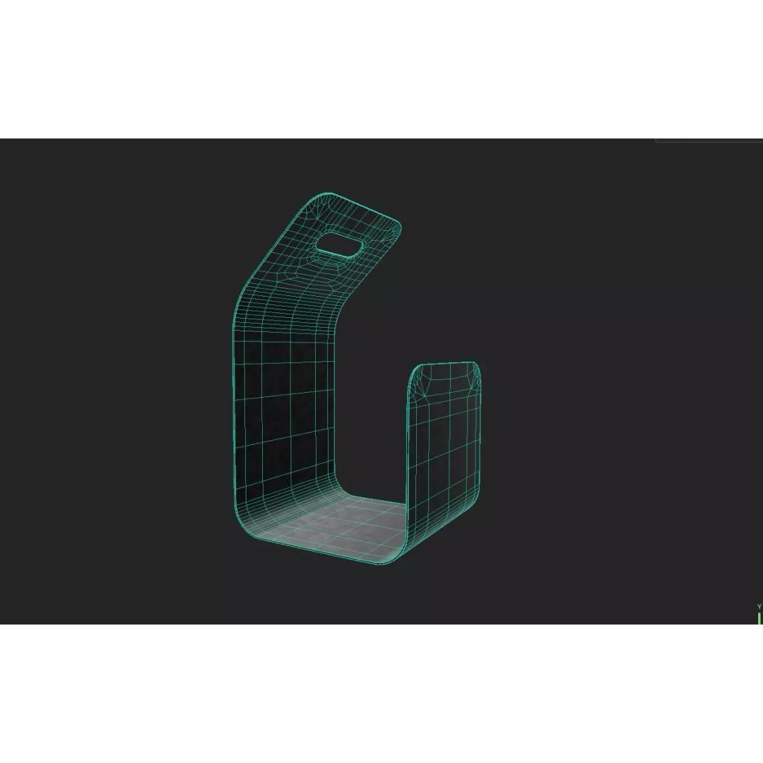 Log Holder 3D Model – Low Poly Furniture Asset, FBX, PBR Textures - View 3