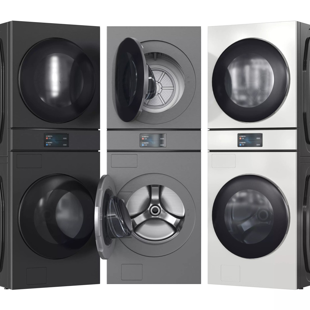 Samsung Washer 3D Model – Bespoke AI One-Body, High-Res Textures - View 2