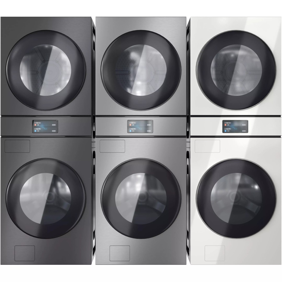Samsung Washer 3D Model – Bespoke AI One-Body, High-Res Textures - View 4