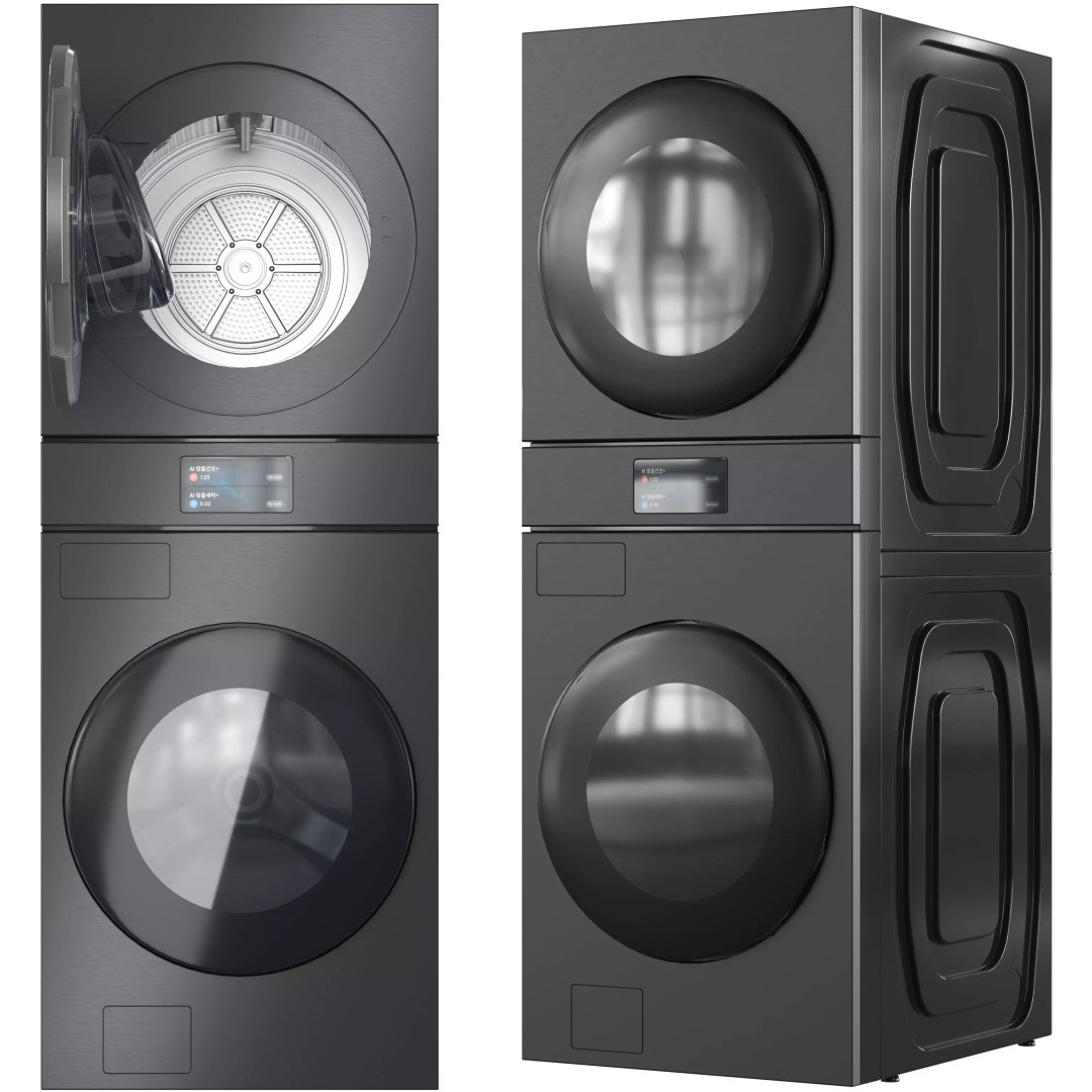 Samsung Washer 3D Model – Bespoke AI One-Body, High-Res Textures - View 7