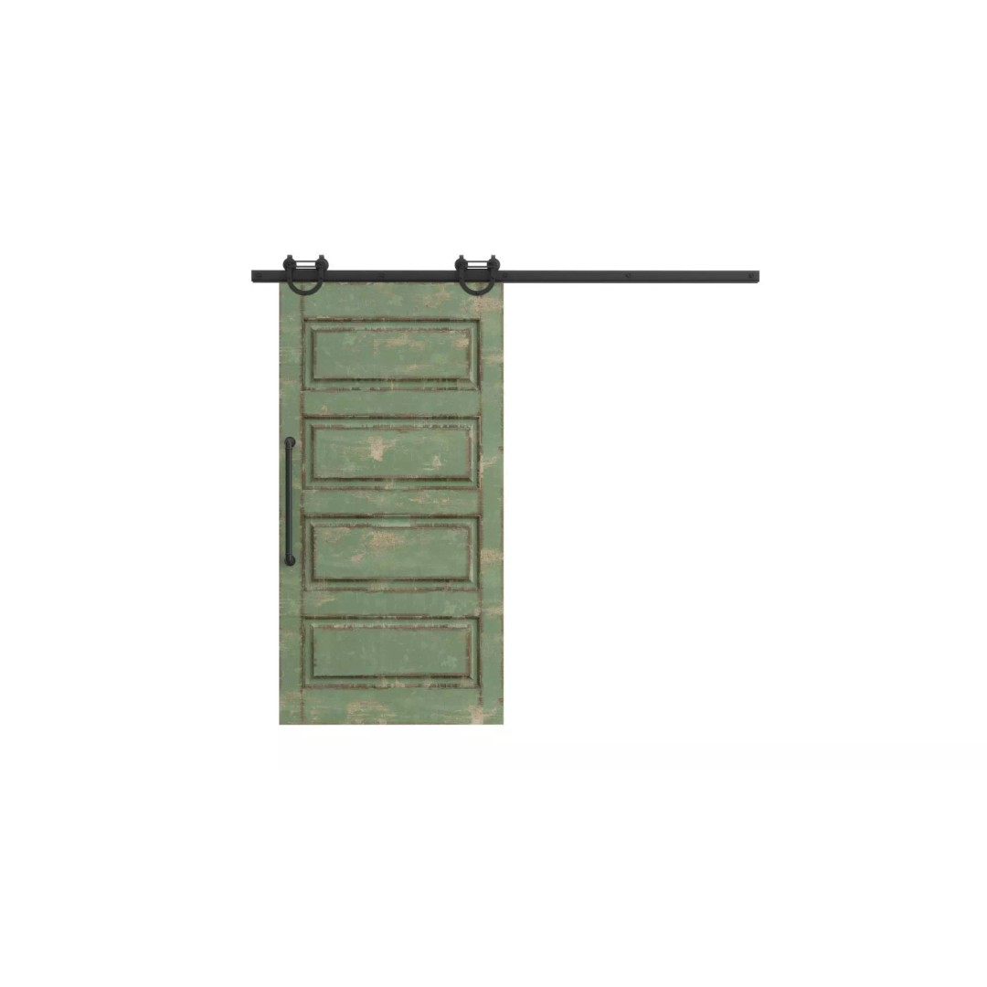 Barn Door 3D Model – Realistic Wooden Barn Door, FBX & OBJ Formats - View 2