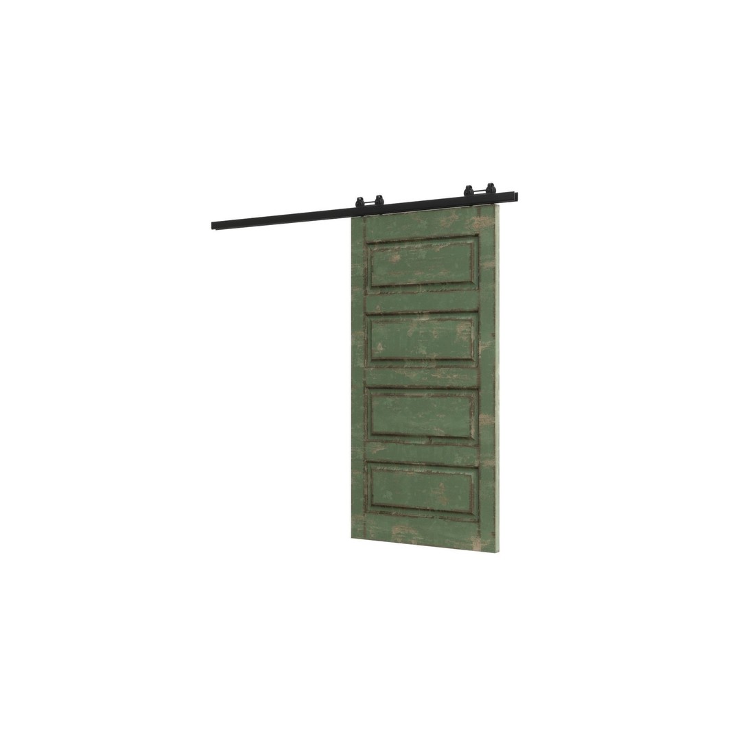 Barn Door 3D Model – Realistic Wooden Barn Door, FBX & OBJ Formats - View 6