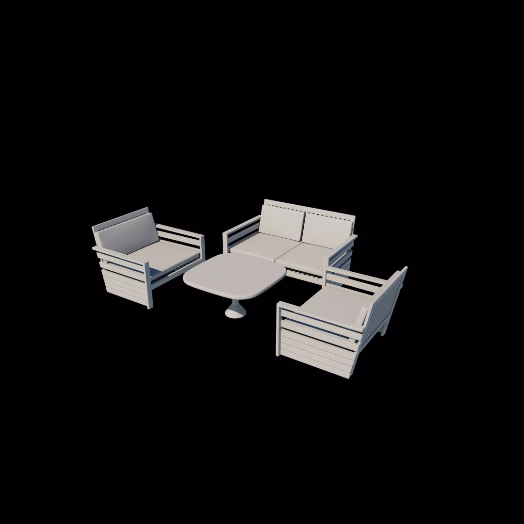 Simple Seater Sofa 2 3D Model – PBR Game-Ready Asset, FBX, OBJ - View 19