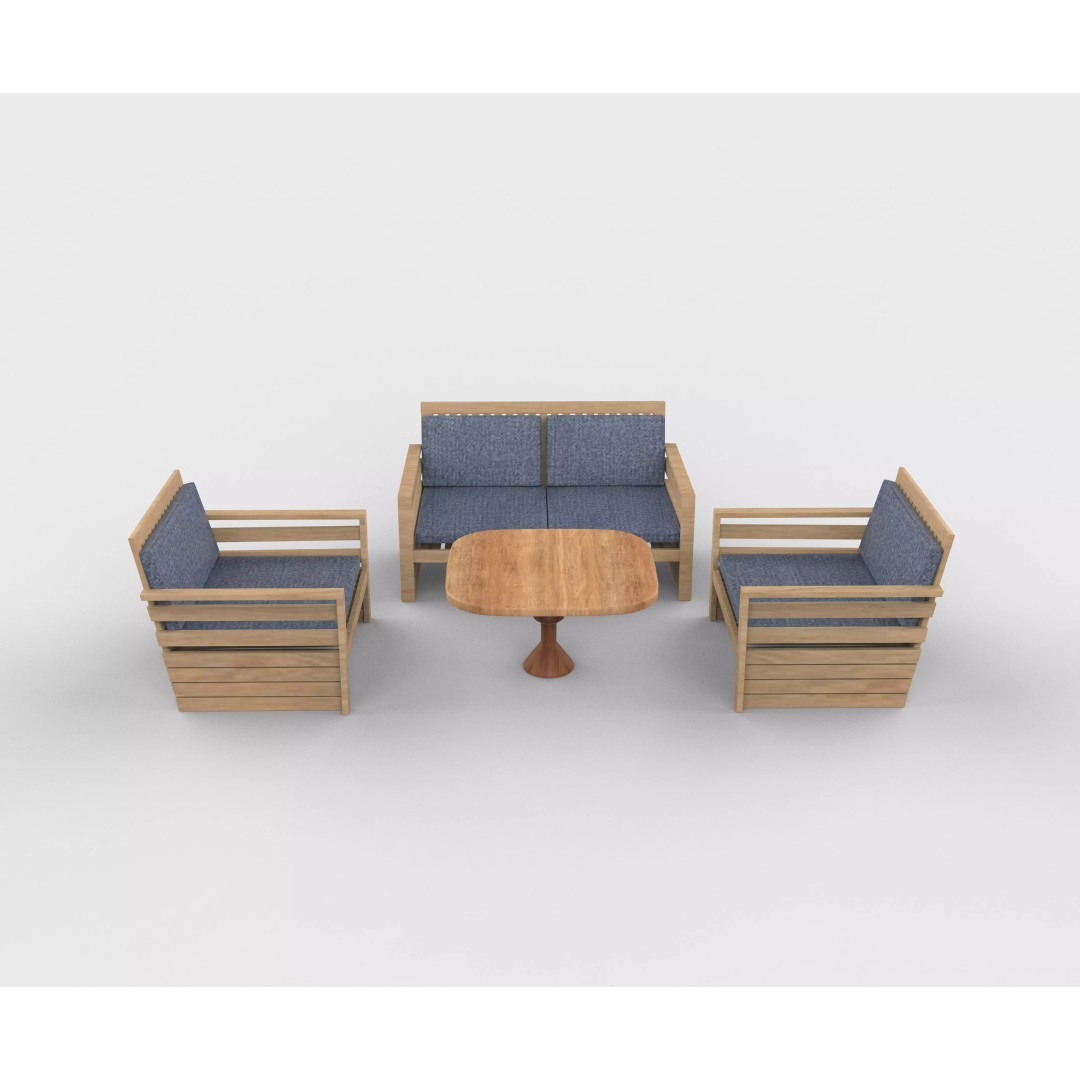 Simple Seater Sofa 2 3D Model – PBR Game-Ready Asset, FBX, OBJ - View 2