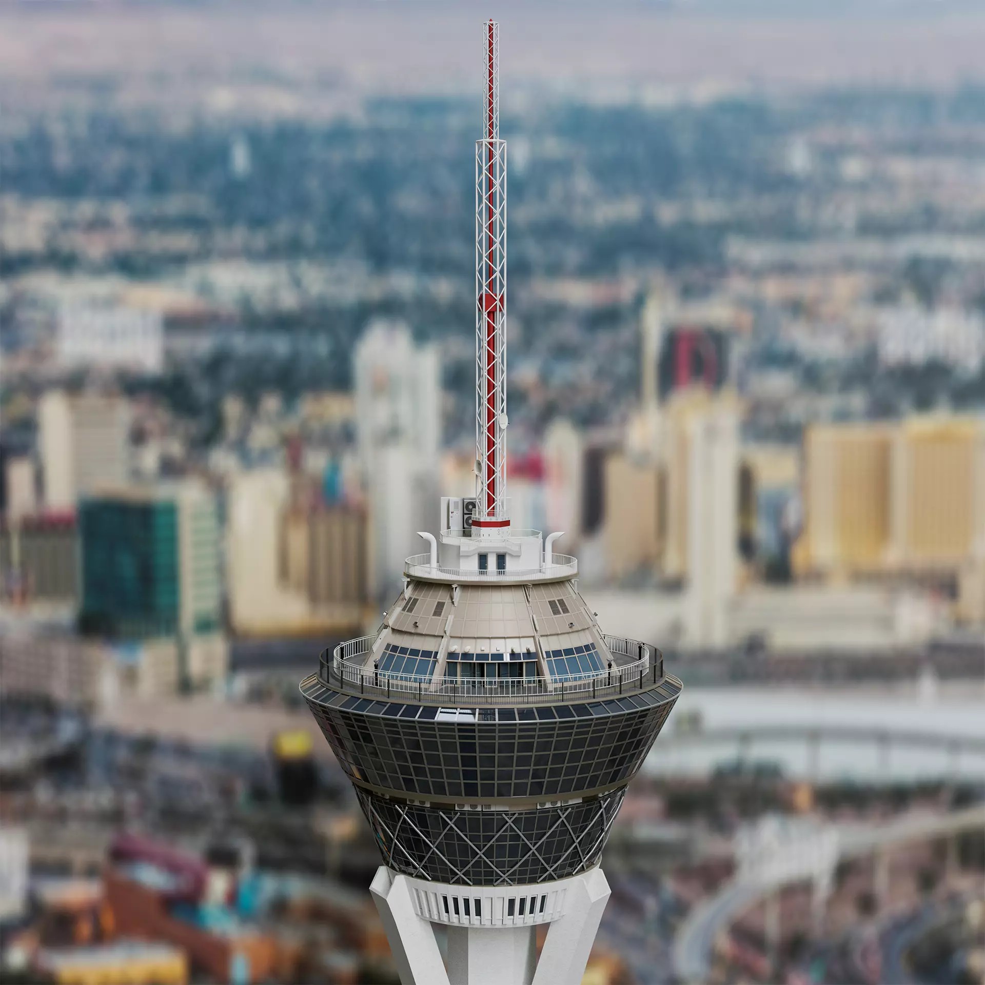 Stratosphere Tower - PBR Game-Ready 3D Model - View 2