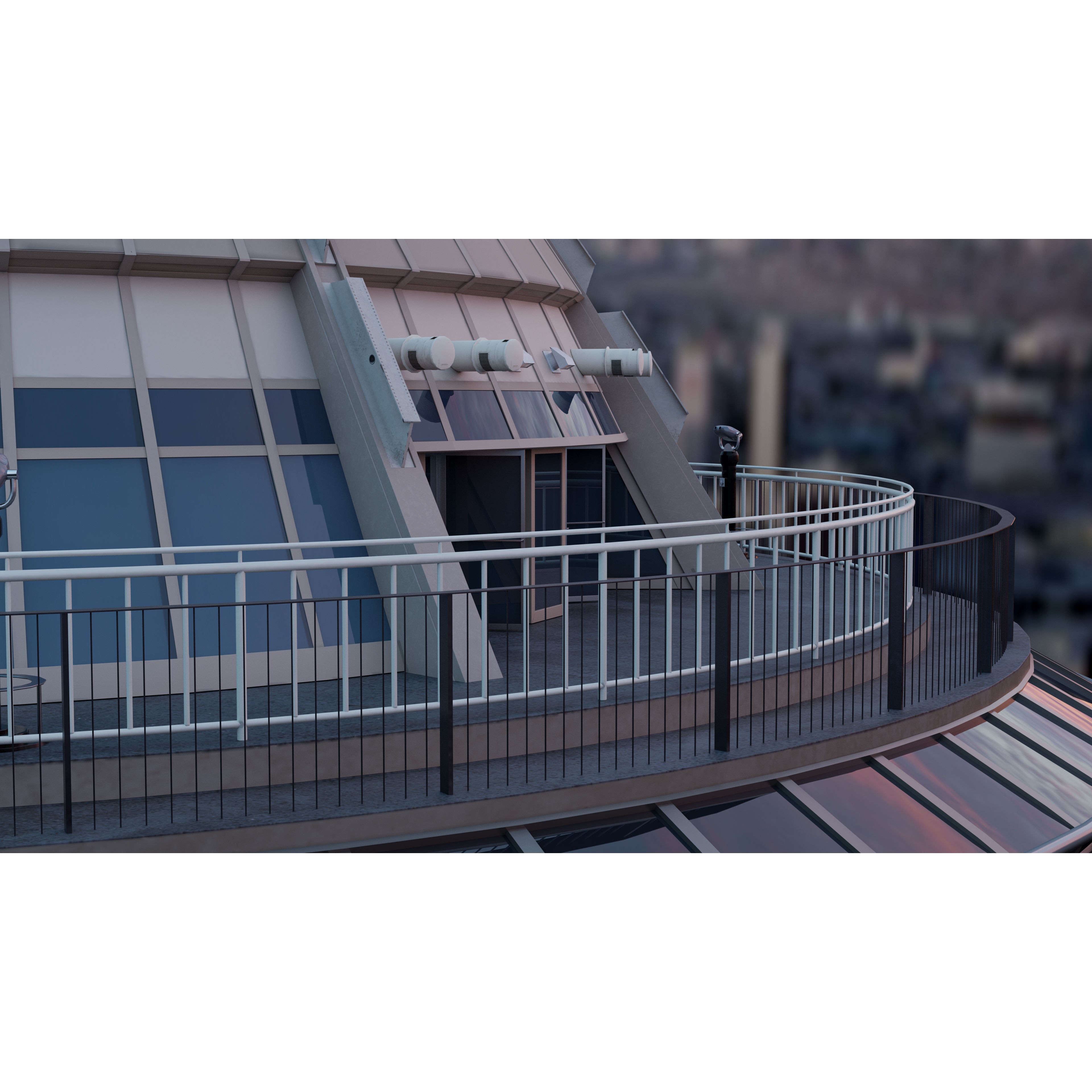 Stratosphere Tower - PBR Game-Ready 3D Model - View 4