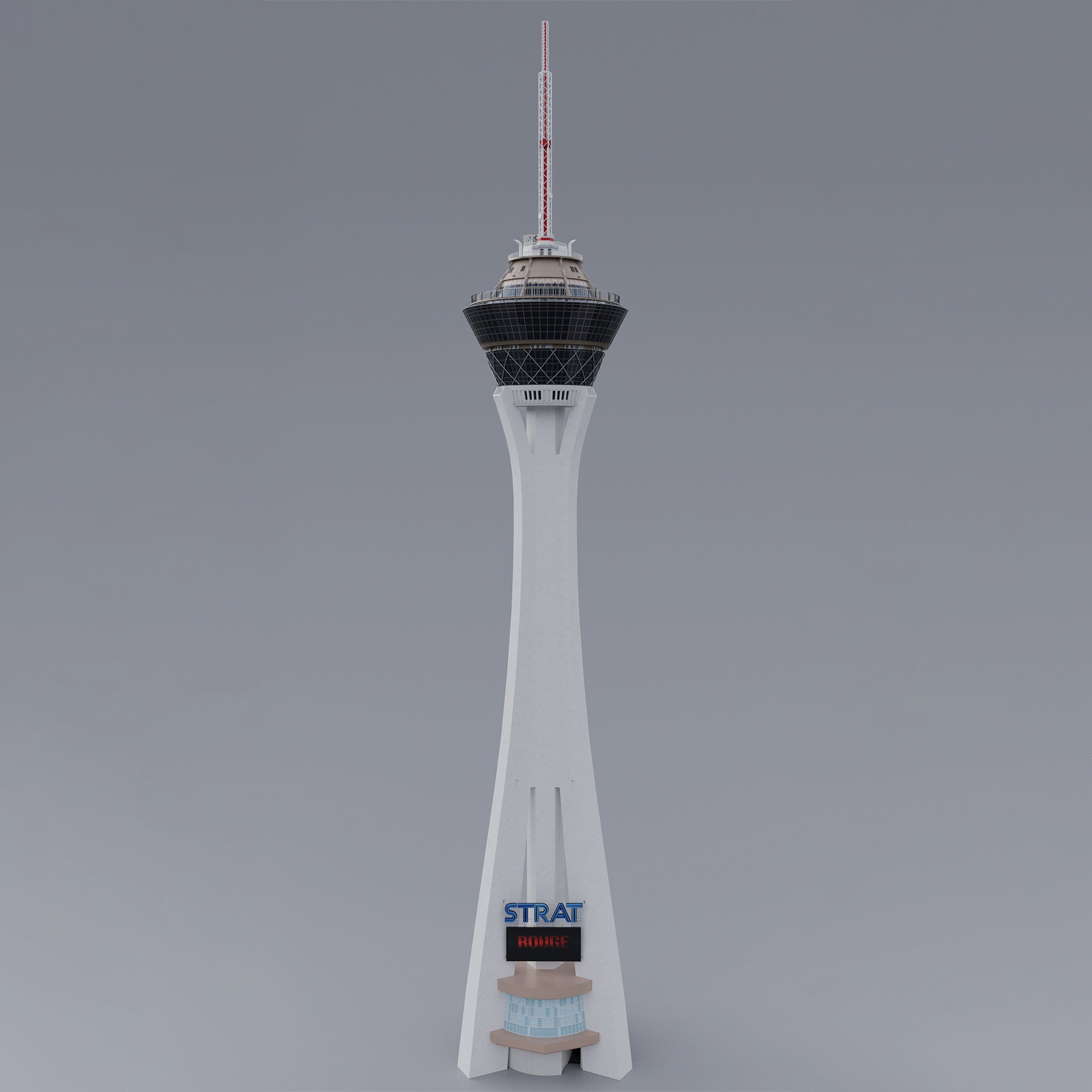 Stratosphere Tower - PBR Game-Ready 3D Model - View 6