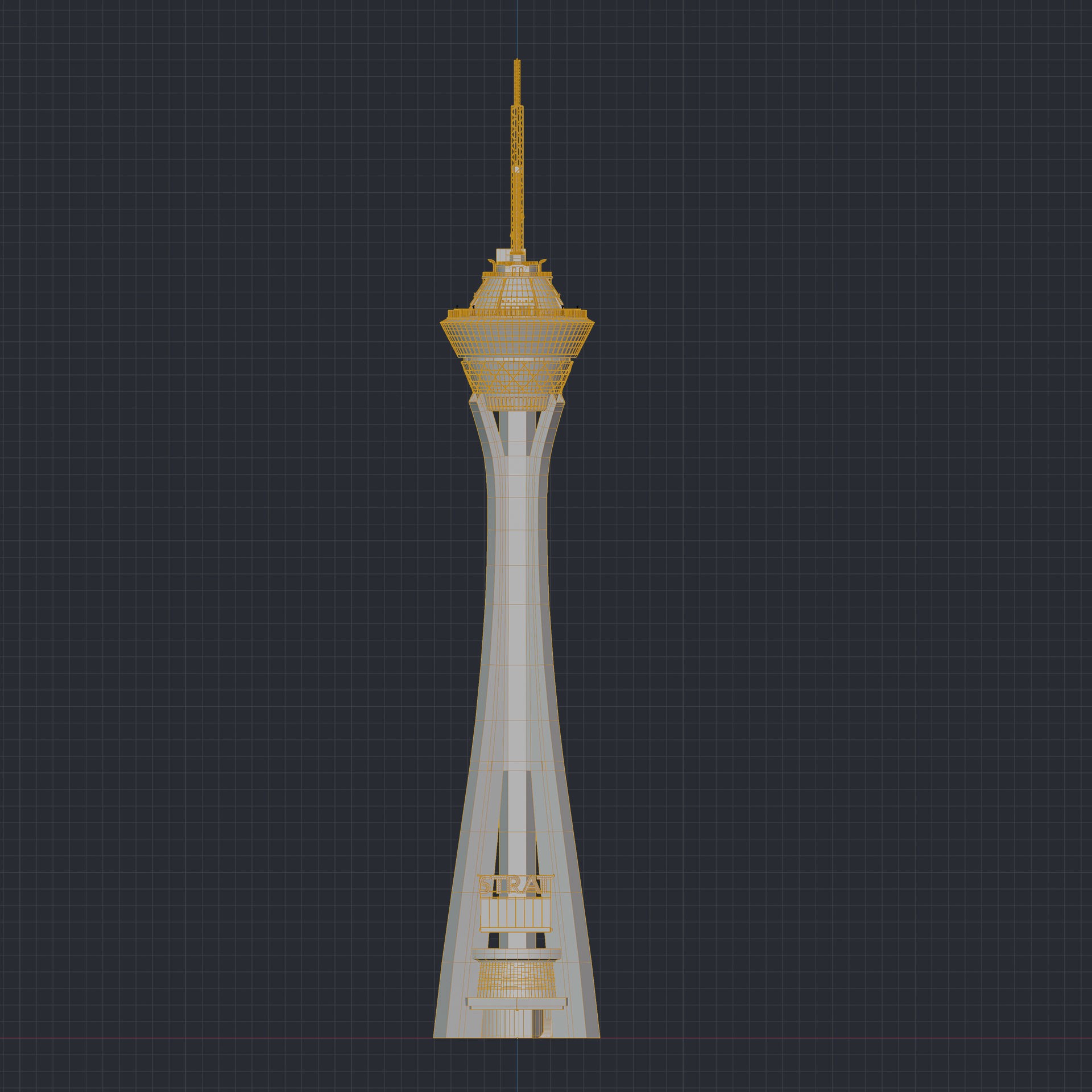 Stratosphere Tower - PBR Game-Ready 3D Model - View 8