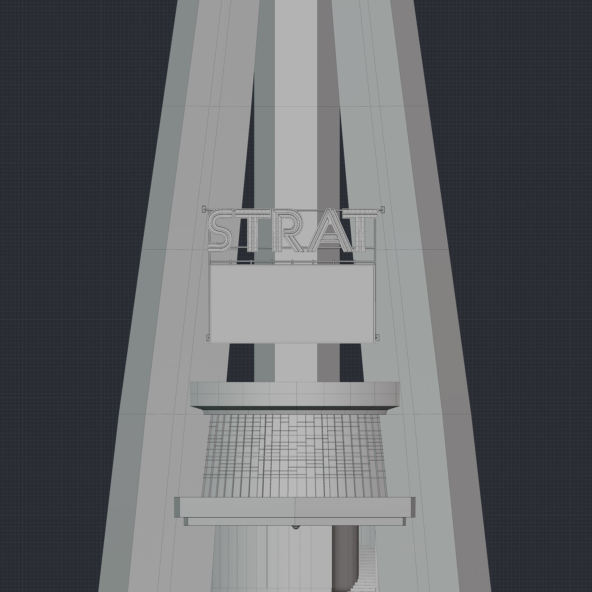 Stratosphere Tower - PBR Game-Ready 3D Model - View 9