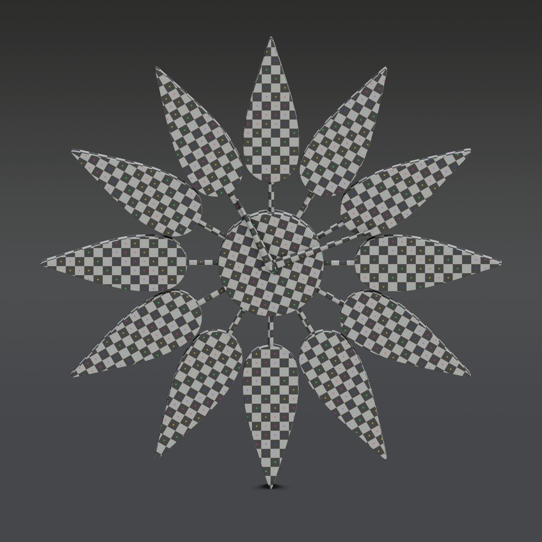 Floral Wall Clock 3D Model – High Poly PBR Asset, Blender, FBX - View 10