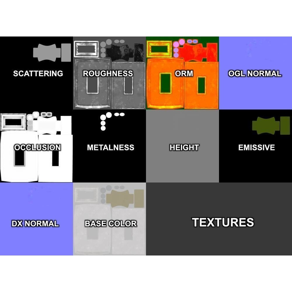 Phosphorescent Light Switch 3D Model – Low Poly PBR Asset for Games