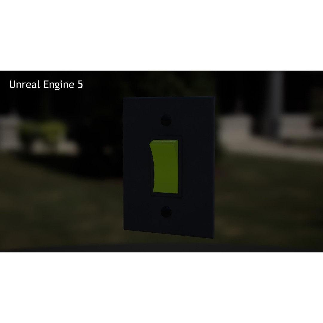 Phosphorescent Light Switch 3D Model – Low Poly PBR Asset for Games - View 11