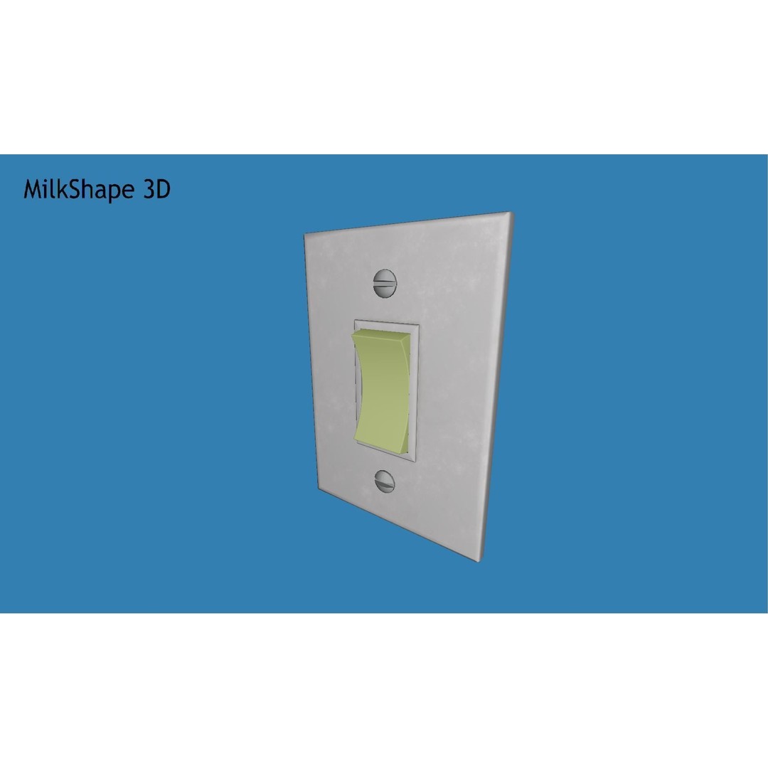 Phosphorescent Light Switch 3D Model – Low Poly PBR Asset for Games - View 12