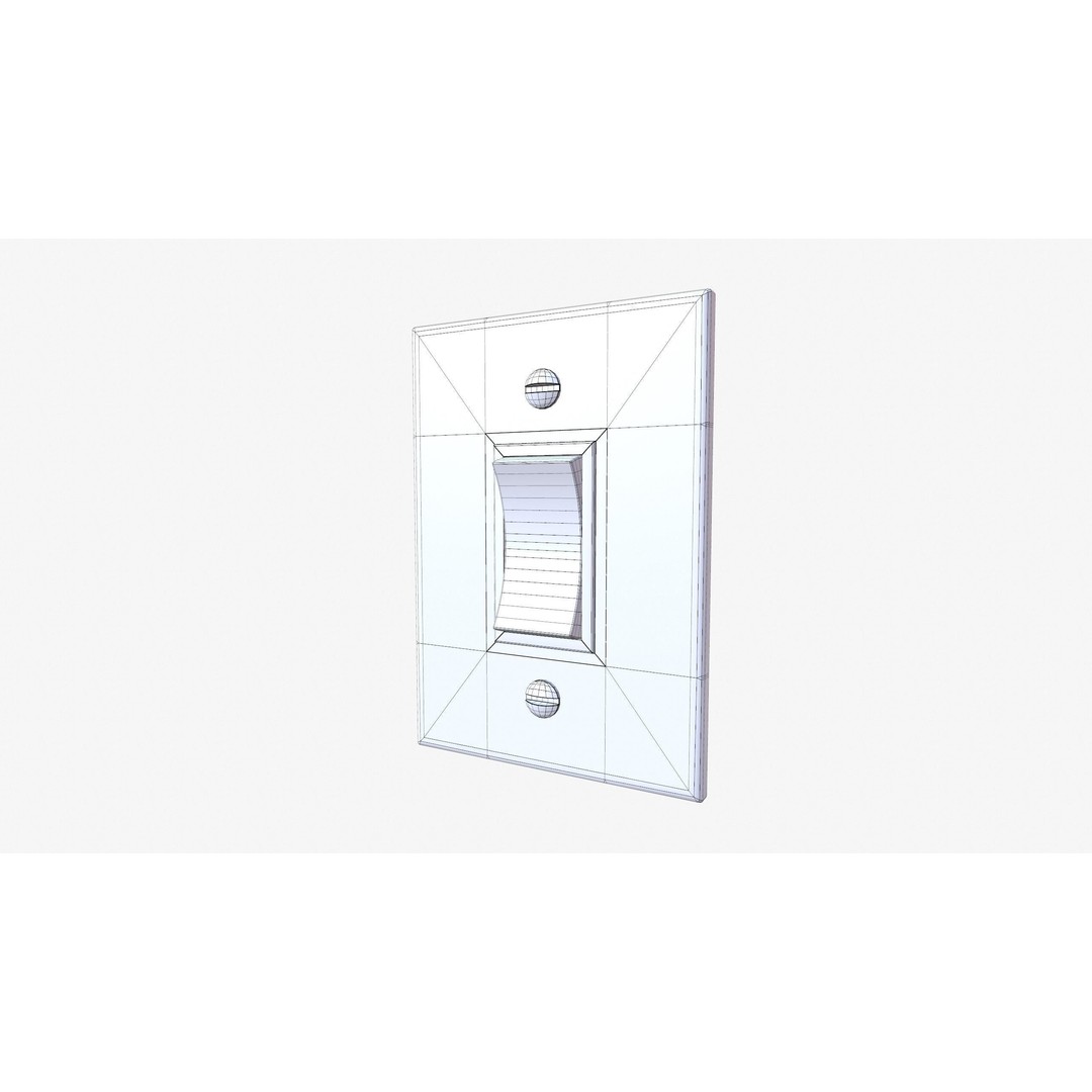 Phosphorescent Light Switch 3D Model – Low Poly PBR Asset for Games - View 15