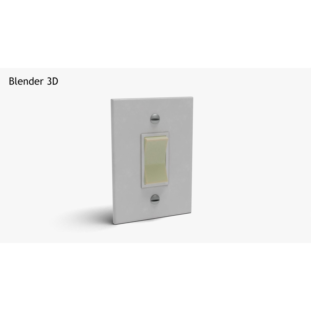 Phosphorescent Light Switch 3D Model – Low Poly PBR Asset for Games - View 3
