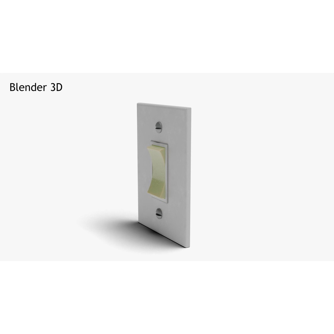 Phosphorescent Light Switch 3D Model – Low Poly PBR Asset for Games - View 6