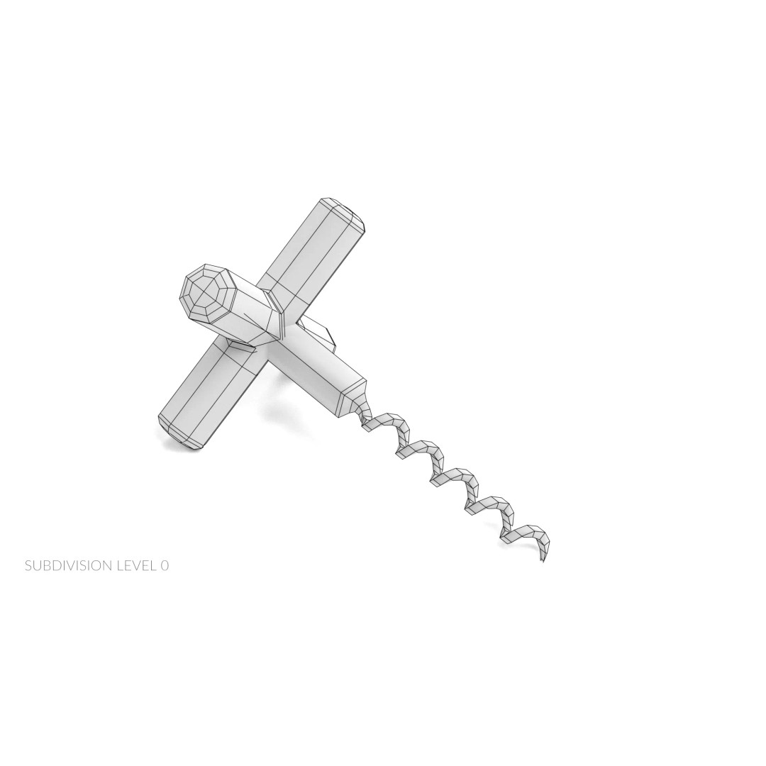 Corkscrew 3D Model – Realistic Twist-and-Pull Design, Blender - View 11
