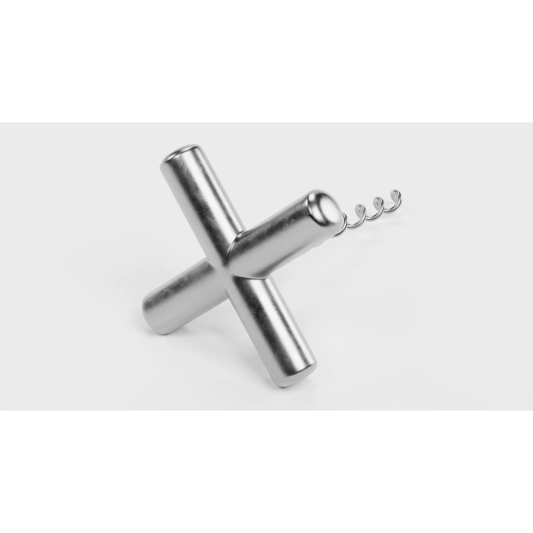 Corkscrew 3D Model – Realistic Twist-and-Pull Design, Blender - View 5
